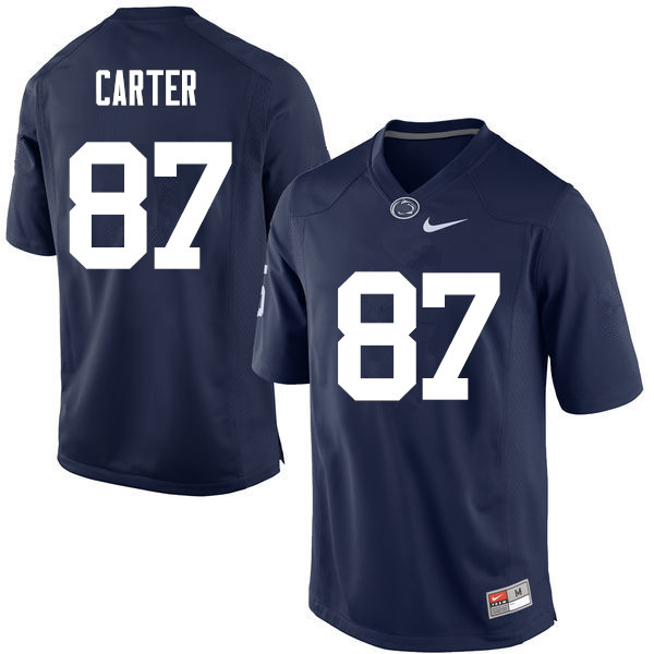 Men Penn State Nittany Lions #87 Kyle Carter College Football Jerseys-Navy